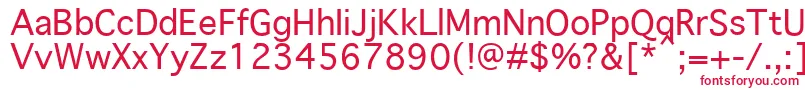 GenevaPlain.001.001 Font – Red Fonts on White Background