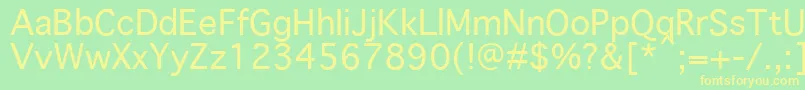 Police GenevaPlain.001.001 – polices jaunes sur fond vert