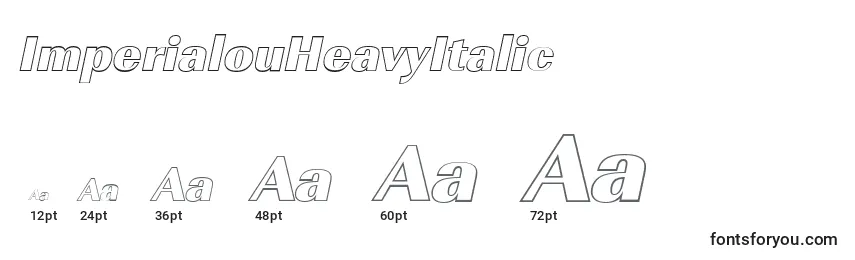 ImperialouHeavyItalic Font Sizes