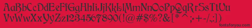 Catchilds Font – Black Fonts on Red Background