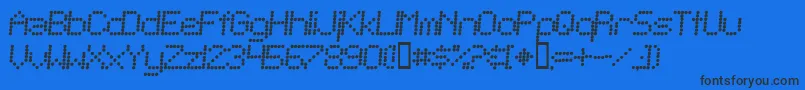 TelegraphicItalic-fontti – mustat fontit sinisellä taustalla