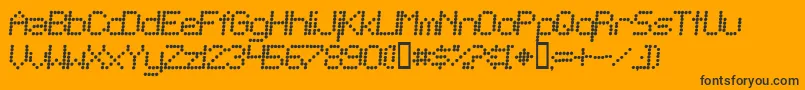 TelegraphicItalic Font – Black Fonts on Orange Background