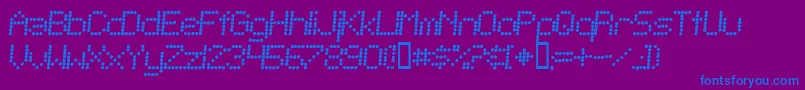 TelegraphicItalic Font – Blue Fonts on Purple Background