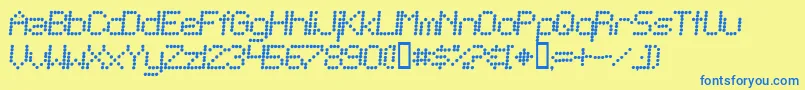 TelegraphicItalic Font – Blue Fonts on Yellow Background