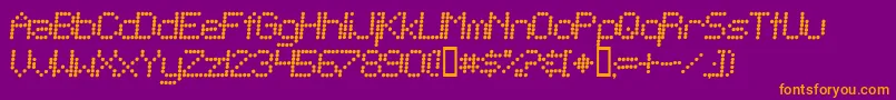 TelegraphicItalic Font – Orange Fonts on Purple Background