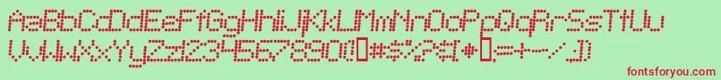 TelegraphicItalic Font – Red Fonts on Green Background