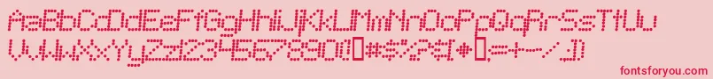 TelegraphicItalic Font – Red Fonts on Pink Background