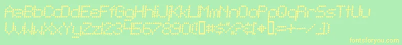 TelegraphicItalic Font – Yellow Fonts on Green Background