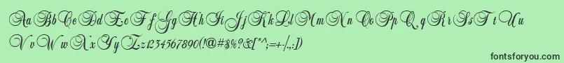 fuente BalmoralIcg – Fuentes Negras Sobre Fondo Verde