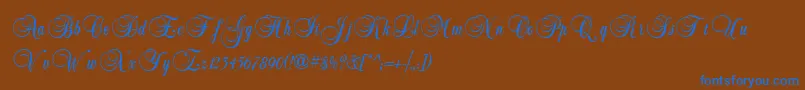 Подробнее о шрифте BalmoralIcg Шрифт BalmoralIcg – синие шрифты на коричневом фоне