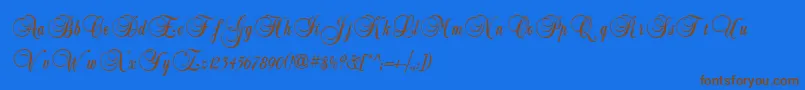 Шрифт BalmoralIcg – коричневые шрифты на синем фоне