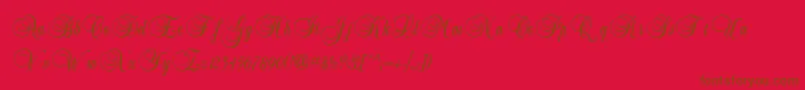 Czcionka BalmoralIcg – brązowe czcionki na czerwonym tle