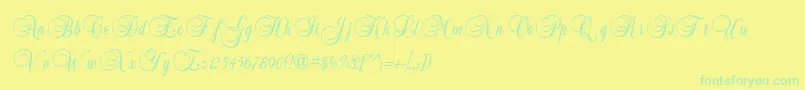 BalmoralIcg Font – Green Fonts on Yellow Background