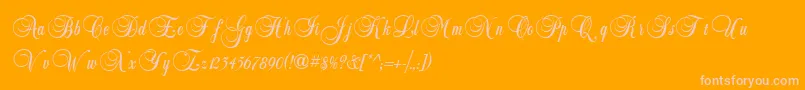 BalmoralIcg Font – Pink Fonts on Orange Background