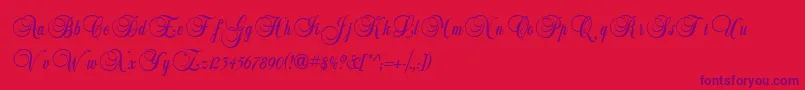 BalmoralIcg Font – Purple Fonts on Red Background