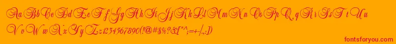 BalmoralIcg Font – Red Fonts on Orange Background