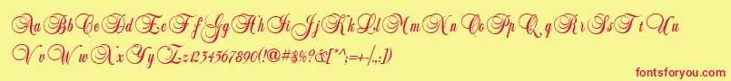 BalmoralIcg Font – Red Fonts on Yellow Background