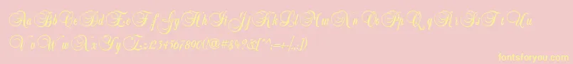 BalmoralIcg Font – Yellow Fonts on Pink Background
