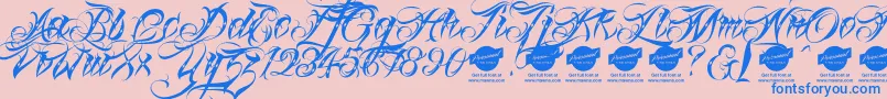 Linascriptdotaltdemo Font – Blue Fonts on Pink Background