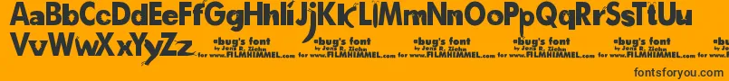 A Font – Black Fonts on Orange Background