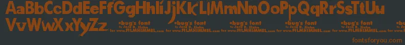 A Font – Brown Fonts on Black Background