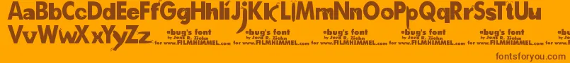 A Font – Brown Fonts on Orange Background