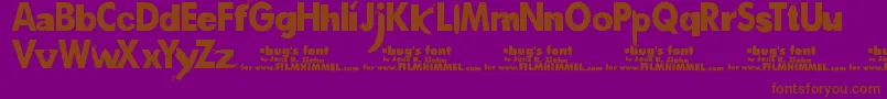 A Font – Brown Fonts on Purple Background