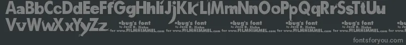 A Font – Gray Fonts on Black Background