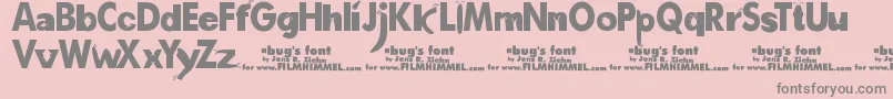 A Font – Gray Fonts on Pink Background