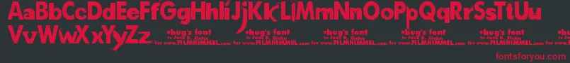 A Font – Red Fonts on Black Background