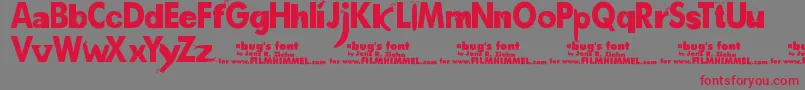 A Font – Red Fonts on Gray Background