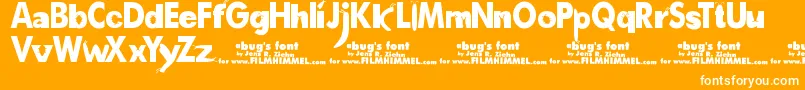 A Font – White Fonts on Orange Background