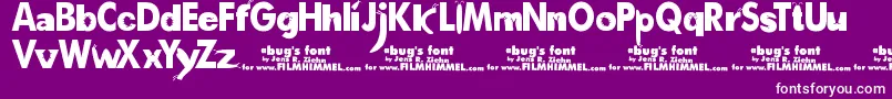 A Font – White Fonts on Purple Background