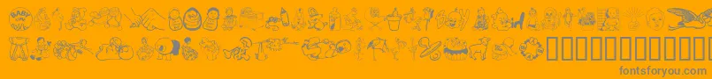 fuente Baby ffy – Fuentes Grises Sobre Fondo Naranja