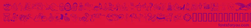 Police Baby ffy – polices violettes sur fond rouge