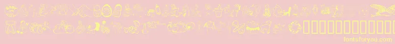 Baby ffy Font – Yellow Fonts on Pink Background