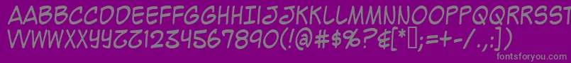 Шрифт MightyZeoCaps2.0 – серые шрифты на фиолетовом фоне