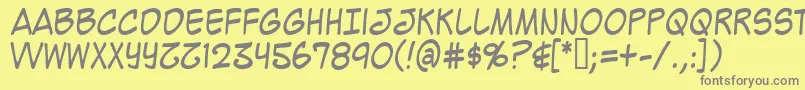 Więcej informacji o czcionce MightyZeoCaps2.0 Czcionka MightyZeoCaps2.0 – szare czcionki na żółtym tle