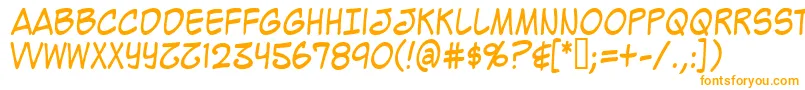Шрифт MightyZeoCaps2.0 – оранжевые шрифты на белом фоне