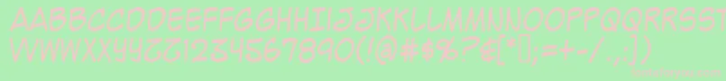 MightyZeoCaps2.0 Font – Pink Fonts on Green Background