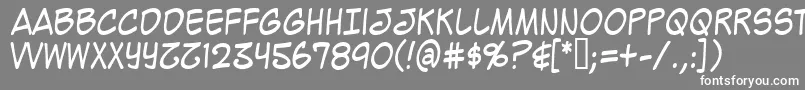 フォントMightyZeoCaps2.0 – 灰色の背景に白い文字