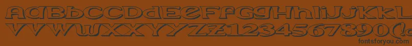 Extrasom Font – Black Fonts on Brown Background