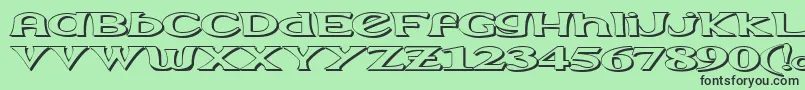 Extrasom Font – Black Fonts on Green Background