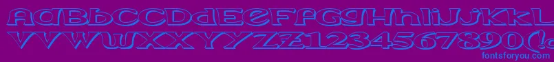 Шрифт Extrasom – синие шрифты на фиолетовом фоне