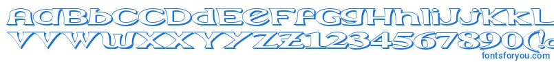 Extrasom Font – Blue Fonts on White Background