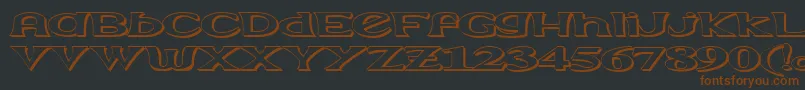 Extrasom Font – Brown Fonts on Black Background