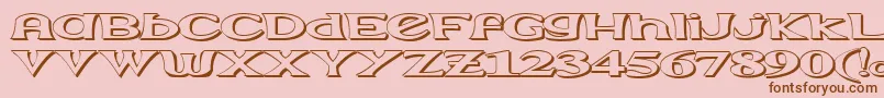 Extrasom Font – Brown Fonts on Pink Background