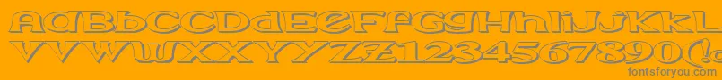 Extrasom Font – Gray Fonts on Orange Background