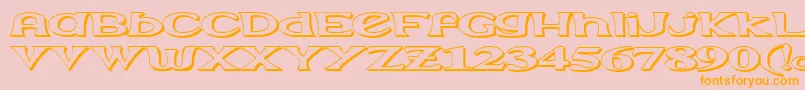 Extrasom Font – Orange Fonts on Pink Background