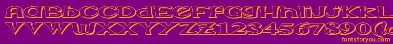 Extrasom Font – Orange Fonts on Purple Background